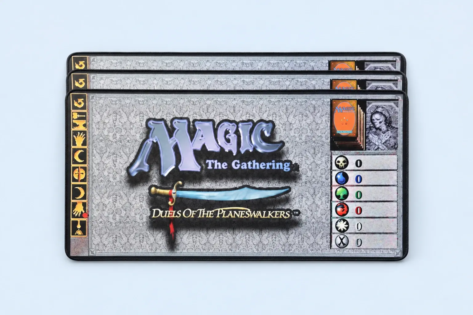 Cloud Blue studio presentation of Gray Magic Playmats.
